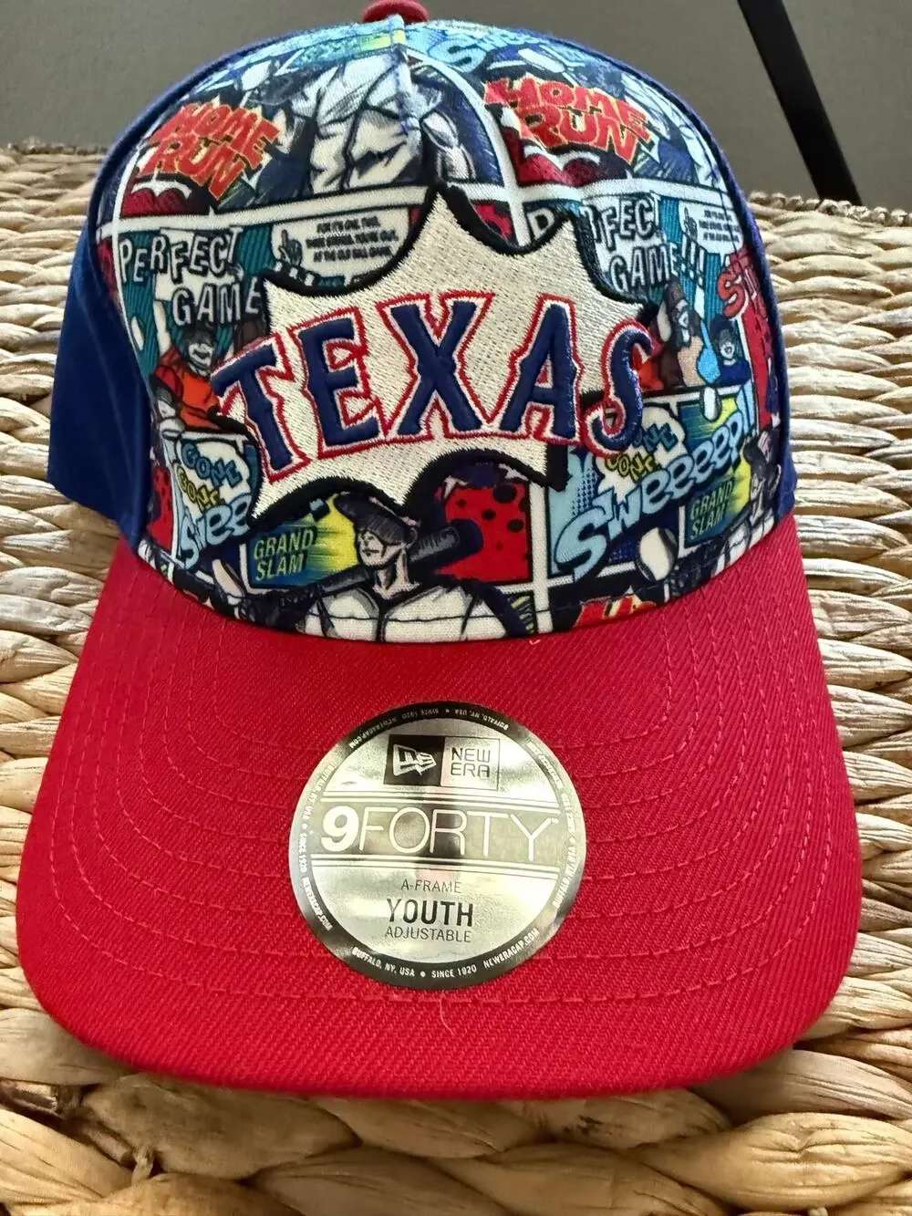 New Era Texas Rangers 2025 Diamond Hero Ed 9FORTY A-Frame Youth Adjustable Hat